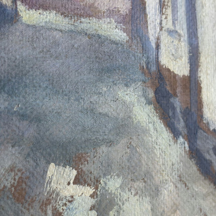 Traditional Cityscape Oil Painting "Narrow Street" Detailed Small Artwork Holland Art Shop