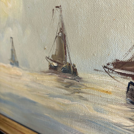 Refined Seascape Oil Painting "Sailing Boat" Authentic Dutch Art Holland Art Shop