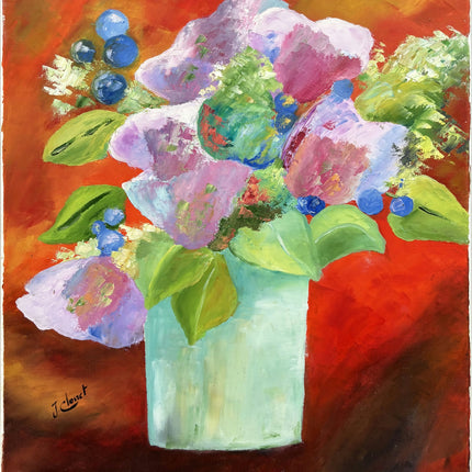Authentic Floral Still Life Oil Painting "Floral Bouquet" Timeless Art Holland Art Shop