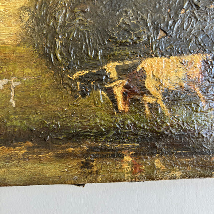 Traditional Animals Oil Painting "Textured Canvas" Rustic Small Artwork Holland Art Shop