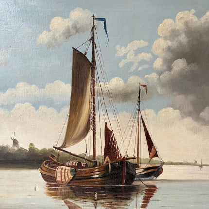 Handcrafted Seascape Oil Painting "Ornate Frame" Detailed Large Artwork Holland Art Shop