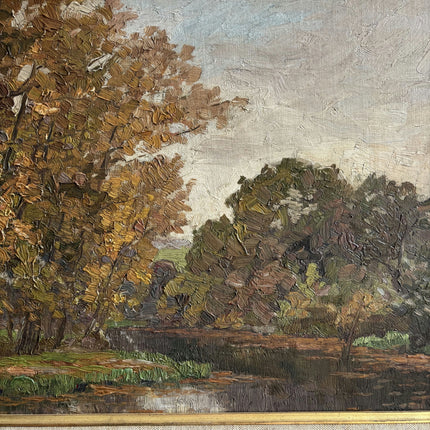 Classic Landscape Oil Painting "Autumn Tree" Vintage Art Holland Art Shop
