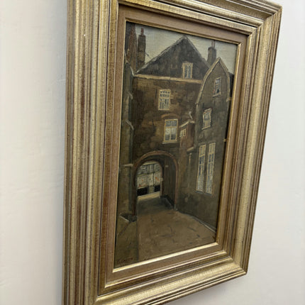 Original Cityscape Oil Painting "Arched Gateway" Expressive Art Holland Art Shop