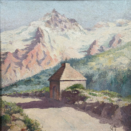 Classic Landscape Oil Painting "Mountain Cottage" Traditional Artwork Holland Art Shop