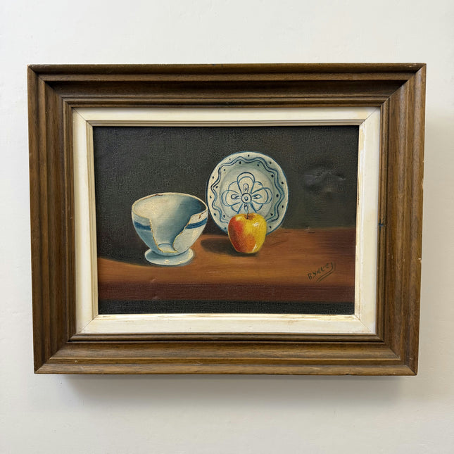 Authentic Still Life Oil Painting "Framed Canvas" Rustic Artwork Holland Art Shop