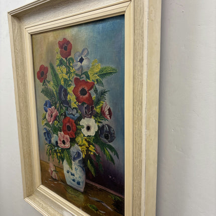 Original Floral Still Life Oil Painting "Flower Vase" Traditional Artwork Holland Art Shop