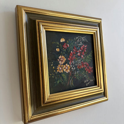 Elegant Floral Still Life Oil Painting "Flower Bouquet" Original Small Artwork Holland Art Shop