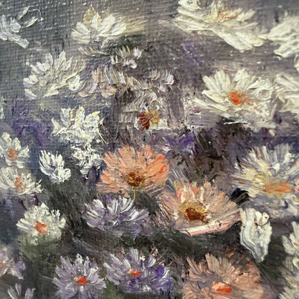 Vintage Flowery Still Life Oil Painting "Flower Vase" Handcrafted Small Artwork Holland Art Shop