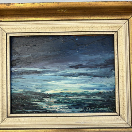 Timeless Seascape Oil Painting "Framed Seascape" Handcrafted Small Art Holland Art Shop