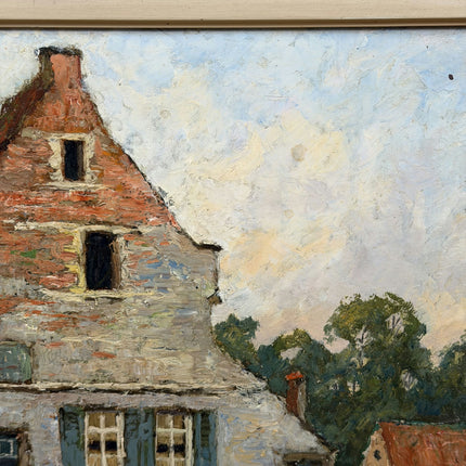 Expressive Landscape Oil Painting "Thatched House" Timeless Artwork Holland Art Shop