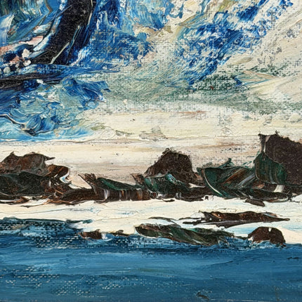 Detailed Northern Light Landscape Oil Painting "Rough Sea" Expressive Artwork Holland Art Shop