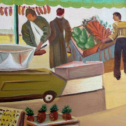 Classic Figurative Oil Painting "Fruit Stall" Refined Artwork Holland Art Shop