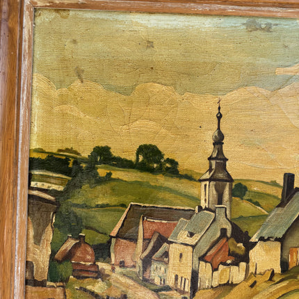 Authentic Scenery Oil Painting "Village Church" Classic Art Holland Art Shop