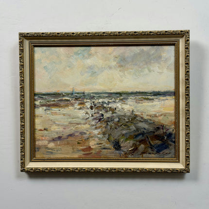 Detailed Seascape Oil Painting "Seascape Painting" Authentic Small Art Holland Art Shop