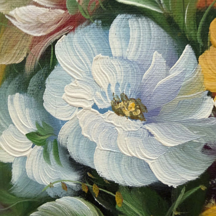 Elegant Floral Still Life Oil Painting "Flower Bouquet" Vintage Artwork Holland Art Shop