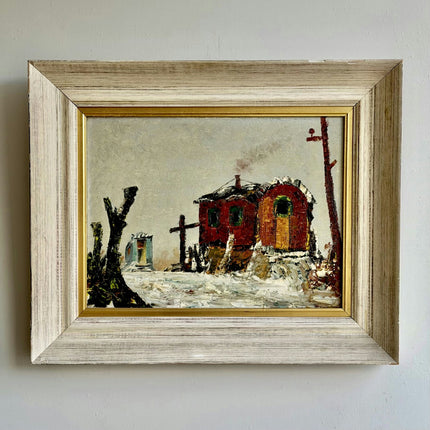 Detailed Winter Landscape Oil Painting "Snowy House" Classic Art Holland Art Shop