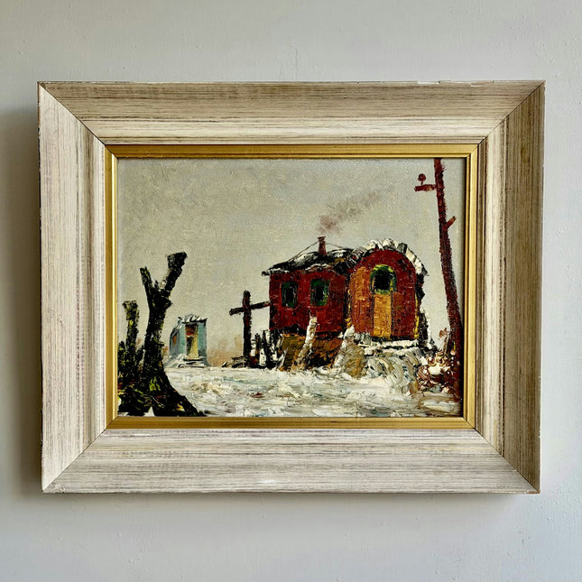 Detailed Winter Landscape Oil Painting "Snowy House" Classic Art Holland Art Shop