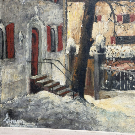 Rustic Landscape Oil Painting "Snowy House" Detailed Large Art Holland Art Shop