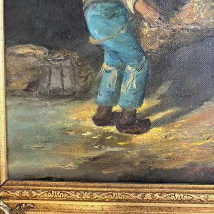 Authentic Figurative Oil Painting "Peasant Man" Expressive Art Holland Art Shop