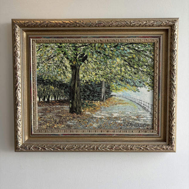 Refined Landscape Oil Painting "Row Of Trees" Rustic Art Holland Art Shop