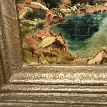 Classic Landscape Oil Painting "Mountain Lake" Original Small Art Holland Art Shop
