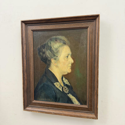 Original Portrait Oil Painting "Elderly Woman" Traditional Artwork Holland Art Shop