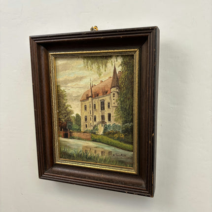 Refined Cityscape Oil Painting "Patterned Panel" Original Small Art Holland Art Shop