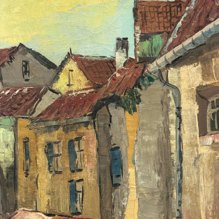 Elegant Cityscape Oil Painting "Narrow Street" Authentic Artwork Holland Art Shop