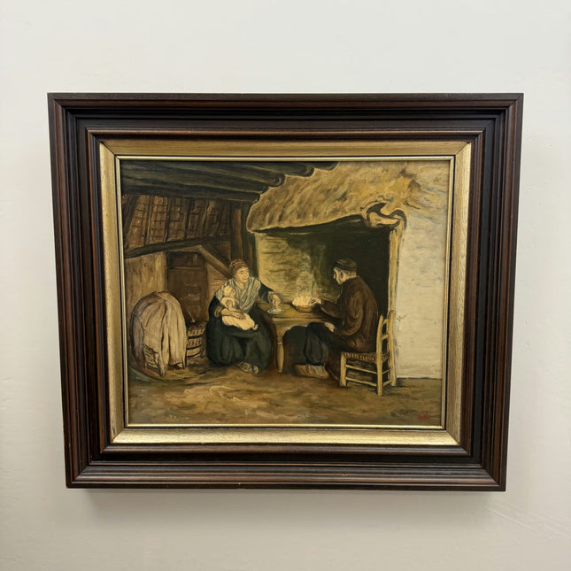 Detailed Oil Painting "Wooden Frame" Refined Large Artwork Holland Art Shop