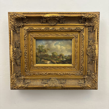 Traditional Landscape Oil Painting "Gilded Frame" Detailed Dutch Artwork Holland Art Shop