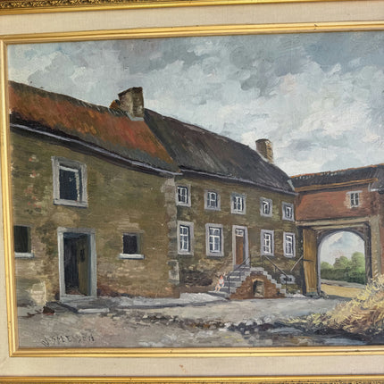 Authentic Landscape Oil Painting "Old House" Rustic Artwork Holland Art Shop