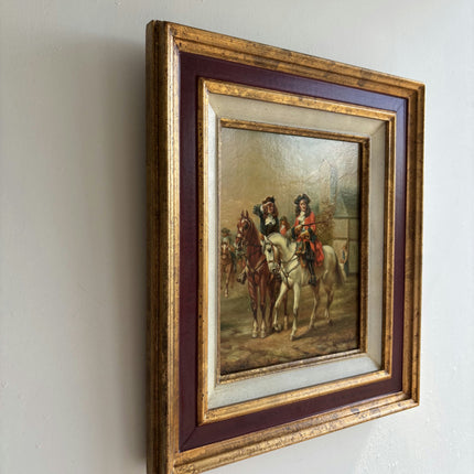 Handcrafted Figurative Oil Painting "Mounted Painting" Classic Small Art Holland Art Shop