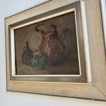 Handcrafted Still Life Oil Painting "Three Jugs" Traditional Small Artwork Holland Art Shop