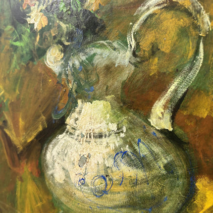 Refined Still Life Oil Painting "Silver Pitcher" Traditional Italian Artwork Holland Art Shop