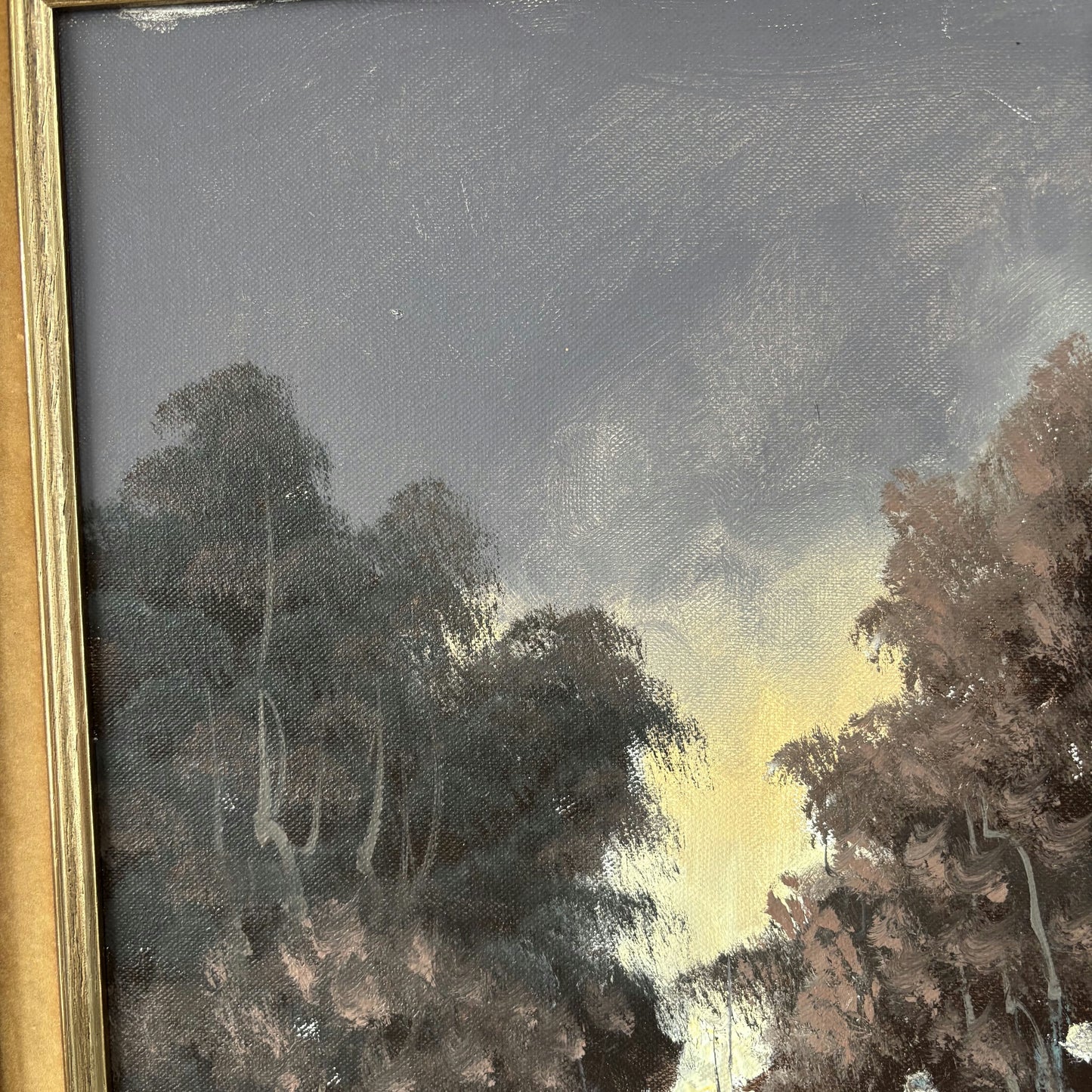 Refined Oil Painting Winter Landscape "Winter Trees" Figurative Large Artwork