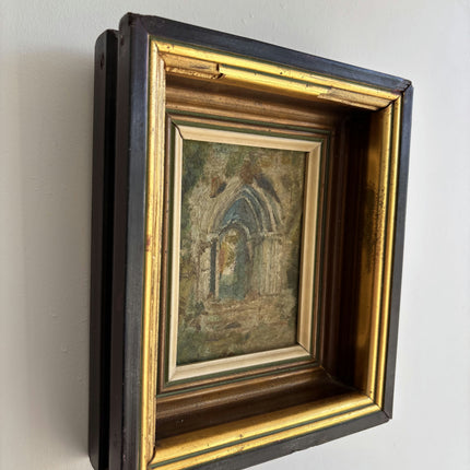 Authentic Scenery Oil Painting "Gilded Frame" Elegant Small Artwork Holland Art Shop