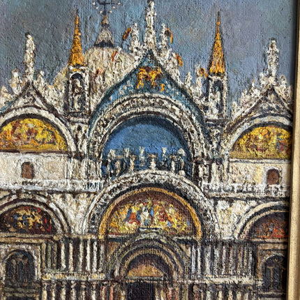 Elegant Cityscape Oil Painting "Venetian Basilica" Original Small Artwork Holland Art Shop