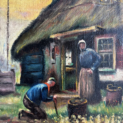 Timeless Farm Oil Painting "Thatched Cottage" Authentic Dutch Art Holland Art Shop