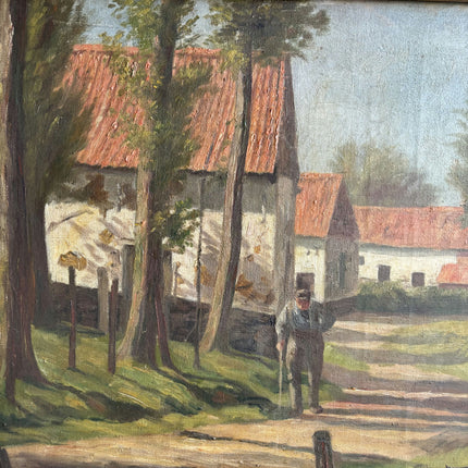 Detailed Landscape Oil Painting "Village Path" Elegant Art Holland Art Shop