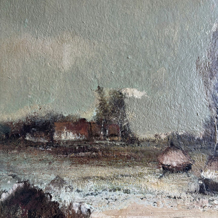 Classic Winter Landscape Oil Painting "Gilded Frame" Traditional Belgique Art Holland Art Shop