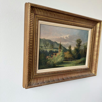 Timeless Landscape Oil Painting "Church Steeple" Refined Art Holland Art Shop