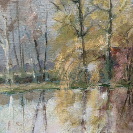 Refined Landscape Oil Painting "Autumn Trees" Expressive Art Holland Art Shop