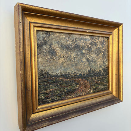 Refined Landscape Oil Painting "Gilded Frame" Handcrafted Small Art Holland Art Shop