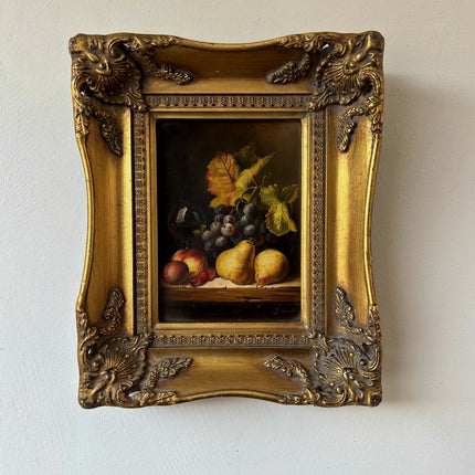 19th Century Oil Painting Still Life "Fruit Arrangement" Small Art Holland Art Shop