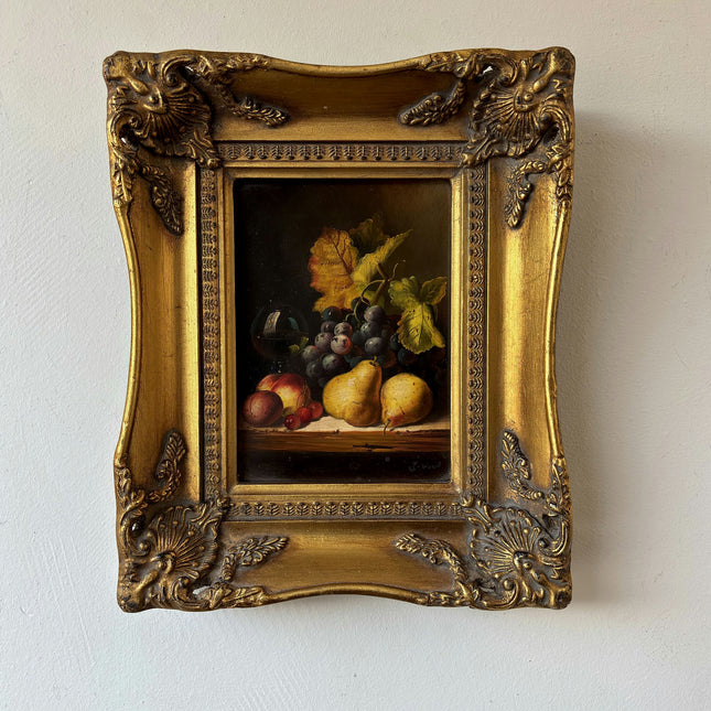 19th Century Oil Painting Still Life "Fruit Arrangement" Small Art Holland Art Shop