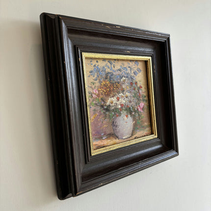Authentic Floral Still Life Oil Painting "Flower Vase" Detailed Small Artwork Holland Art Shop