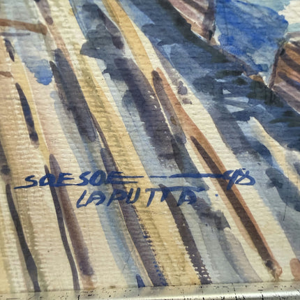 Handcrafted Harbor Scene Oil Painting "River Boats" Classic Art Holland Art Shop