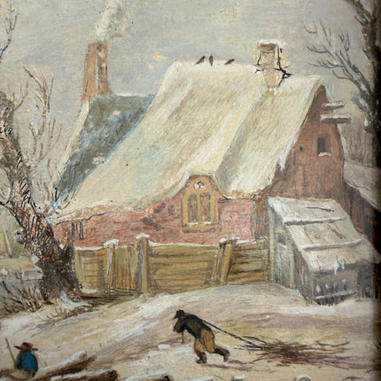 Rustic Winter Landscape Oil Painting "Framed Painting" Refined Small Artwork Holland Art Shop