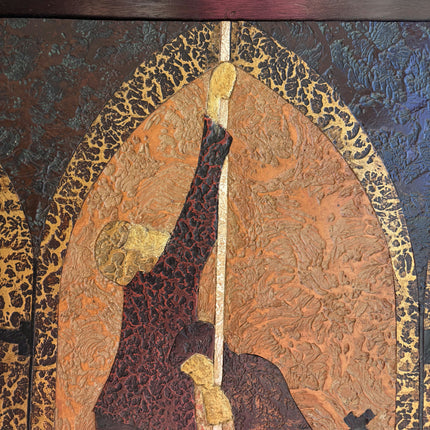 Detailed Figurative Oil Painting "Walking Figure" Expressive Large Art Holland Art Shop