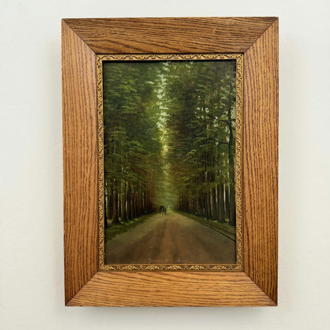 Expressive Landscape Oil Painting "Tree Avenue" Elegant Artwork Holland Art Shop